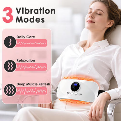 Electric Abdominal & Lumbar Massage Belt with Heat & Vibration – 8 Modes, 3 Heat Levels