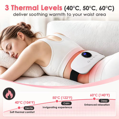Electric Abdominal & Lumbar Massage Belt with Heat & Vibration – 8 Modes, 3 Heat Levels