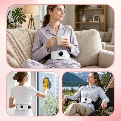 Electric Abdominal & Lumbar Massage Belt with Heat & Vibration – 8 Modes, 3 Heat Levels