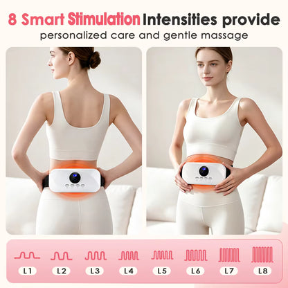 Electric Abdominal & Lumbar Massage Belt with Heat & Vibration – 8 Modes, 3 Heat Levels